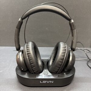 LEVN Wireless Bluetooth Headphones LE-HS018 with Transmitter Charging Dock Black